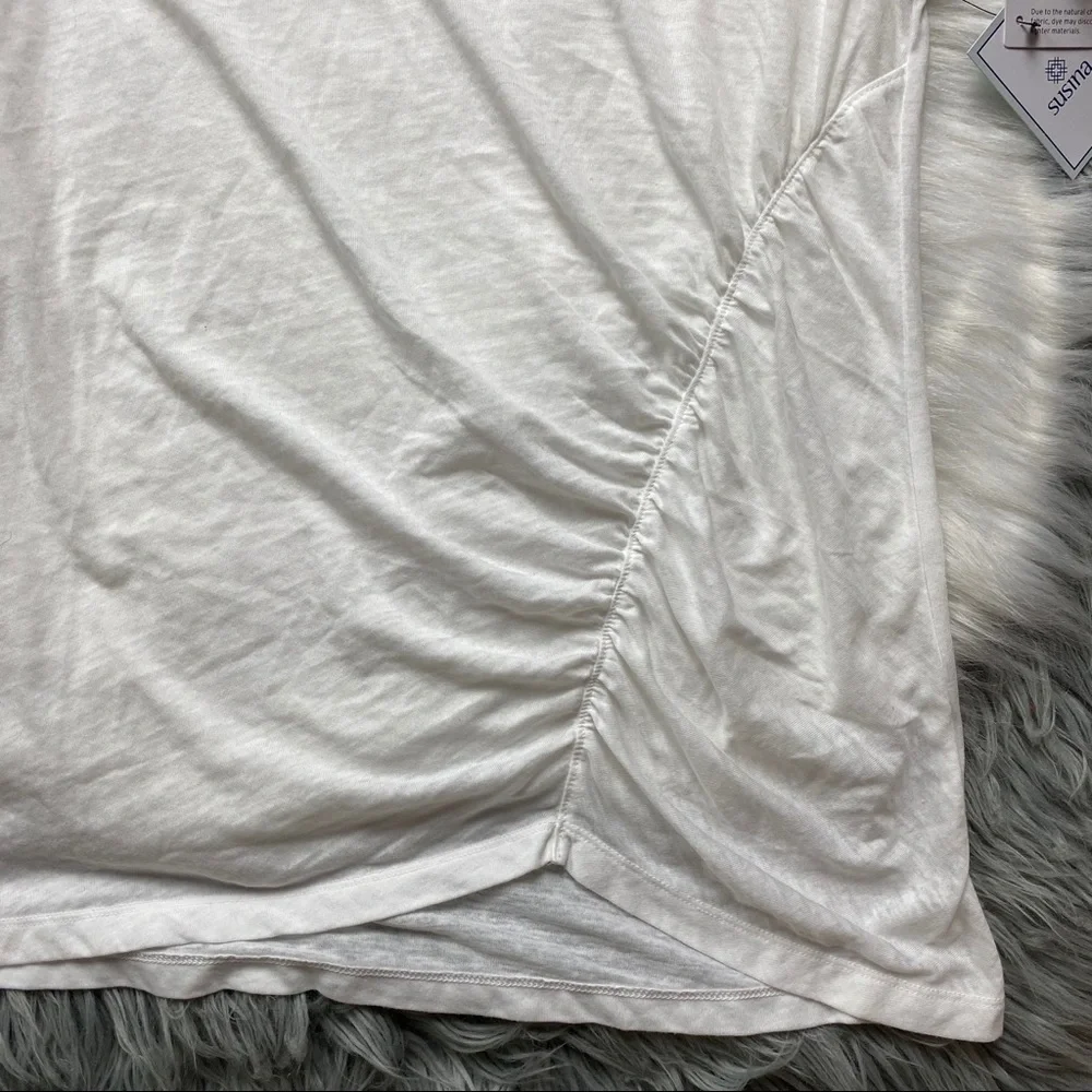 NWT Susina Ruched Burnout T-Shirt - Picture 4 of 6